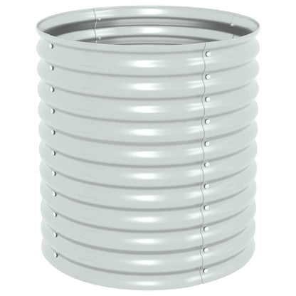 Letto Rialzato Giardino 80x80x81 cm in Acciaio Zincato Argento - homemem39