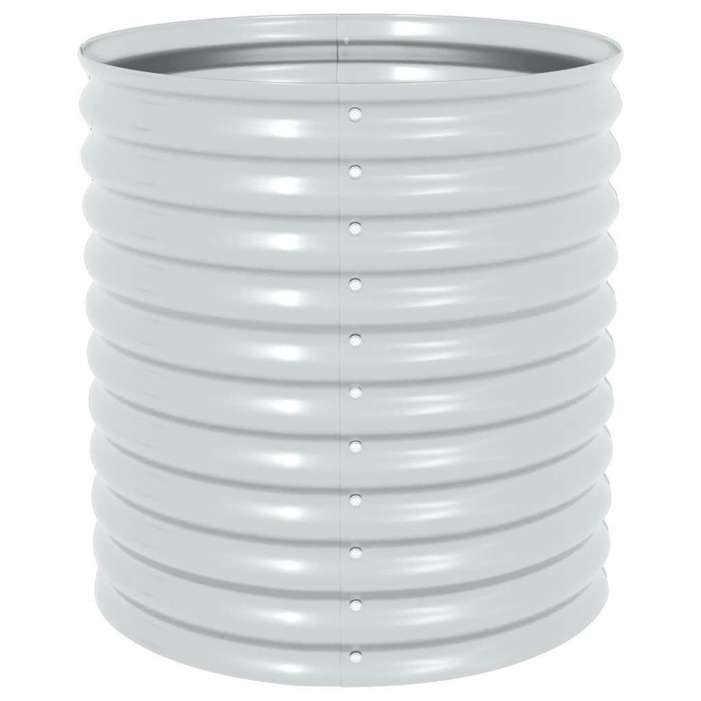 Letto Rialzato Giardino 80x80x81 cm in Acciaio Zincato Argento - homemem39