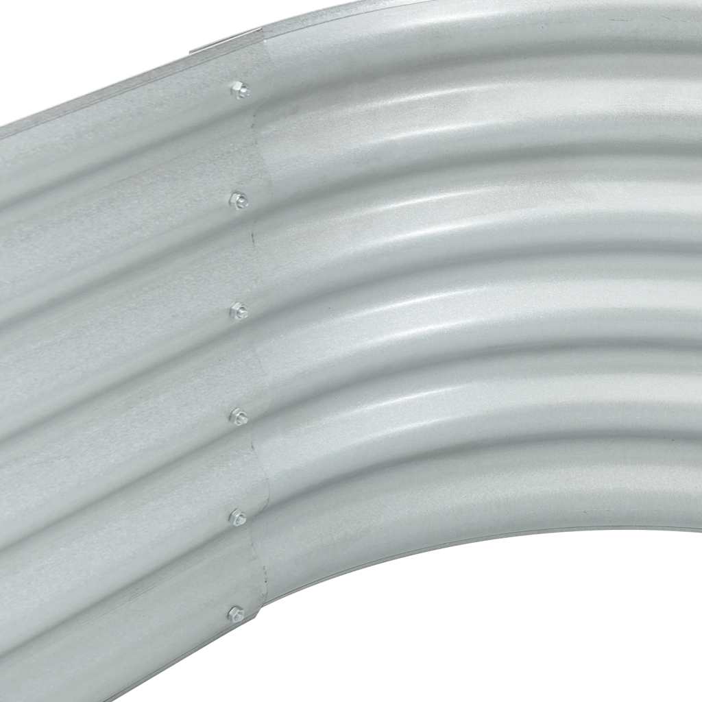 Letto Rialzato Giardino 400x80x44 cm in Acciaio Zincato Argento | homemem39