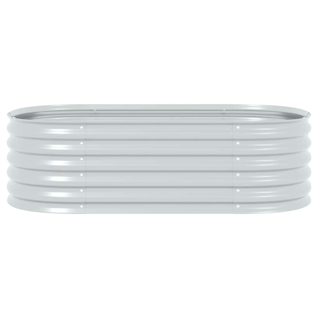 Letto Rialzato Giardino 160x80x44 cm in Acciaio Zincato Argento - homemem39
