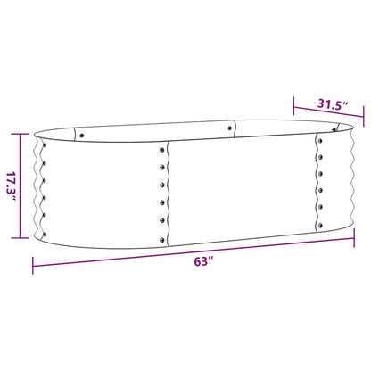 Letto Rialzato Giardino 160x80x44 cm in Acciaio Zincato Argento | homemem39