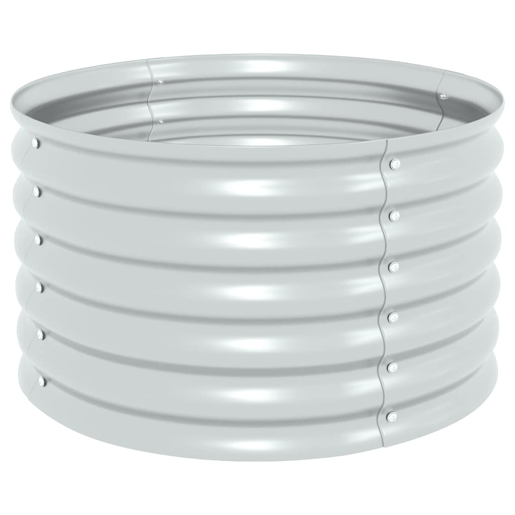 Letto Rialzato Giardino 80x80x44 cm in Acciaio Zincato Argento | homemem39