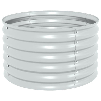 Letto Rialzato Giardino 80x80x44 cm in Acciaio Zincato Argento | homemem39