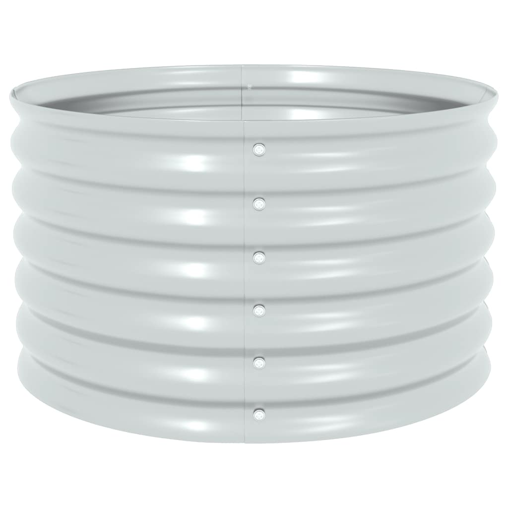 Letto Rialzato Giardino 80x80x44 cm in Acciaio Zincato Argento | homemem39