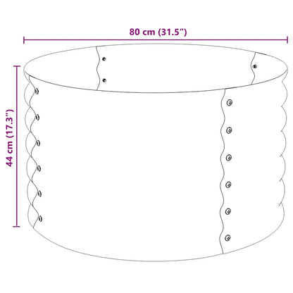 Letto Rialzato Giardino 80x80x44 cm in Acciaio Zincato Argento | homemem39