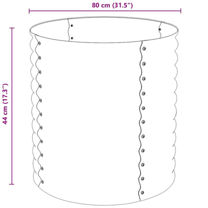 Letto Rialzato Giardino 80x80x81 cm in Acciaio Zincato Grigio - homemem39