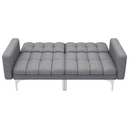Divano Letto Grigio Chiaro in Tessuto