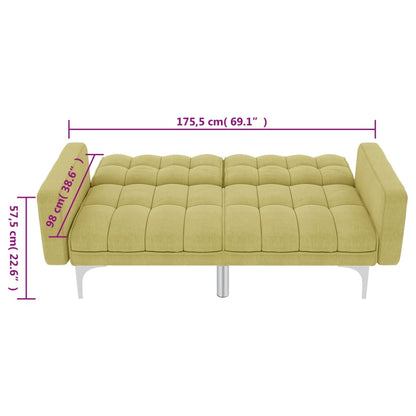Divano Letto in Tessuto Verde