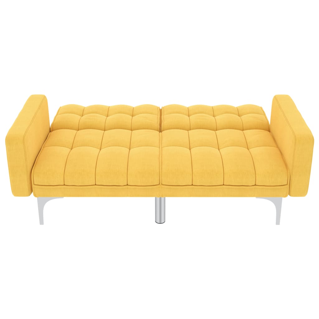 Divano Letto Giallo in Tessuto