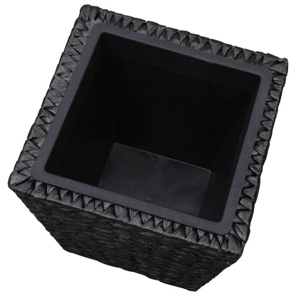 Letti Rialzati 3 pz in Giacinto Intrecciato Nero