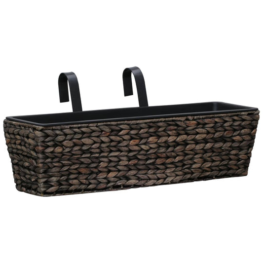 Fioriere 2 pz in Giacinto Intrecciato Marrone - homemem39