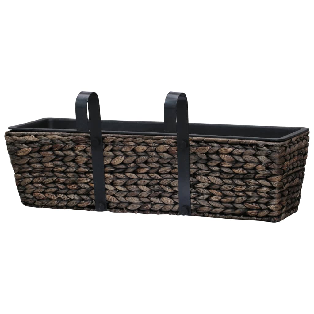 Fioriere 2 pz in Giacinto Intrecciato Marrone - homemem39
