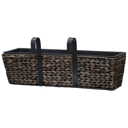 Fioriere 2 pz in Giacinto Intrecciato Marrone - homemem39