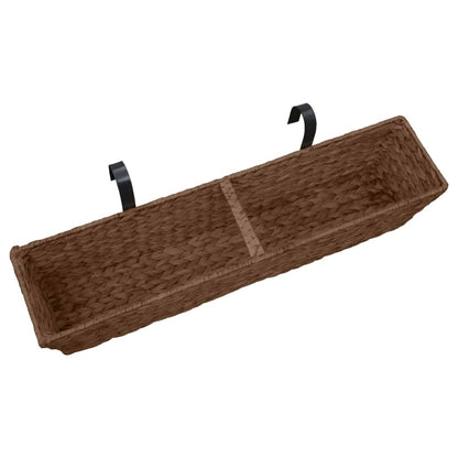 Fioriere 2 pz in Giacinto Intrecciato Marrone - homemem39
