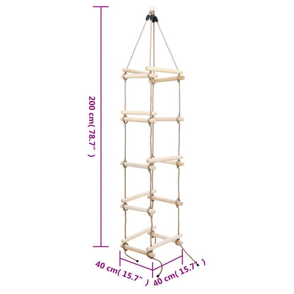 Scala di Corda per Bambini 200 cm in Legno | homemem39