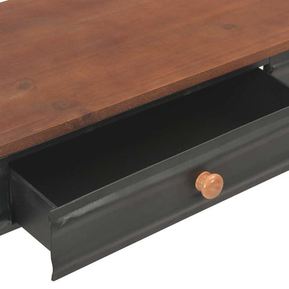 Tavolo Consolle 2 Cassetti 120x30x75 cm in Massello di Abete | homemem39