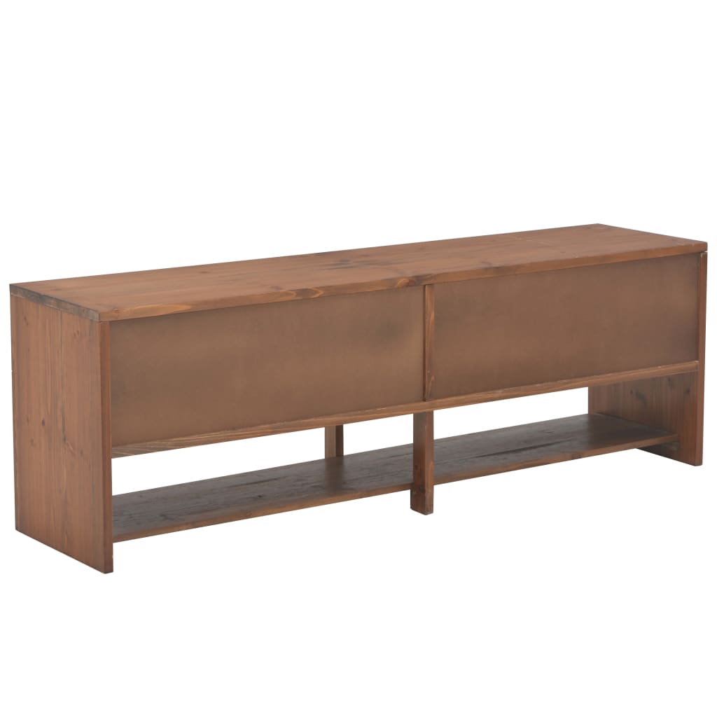 Mobile TV con 4 Cassetti 120x30x40cm in Legno Massello di Abete - homemem39