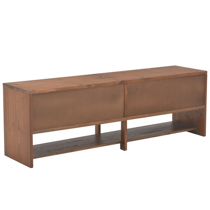 Mobile TV con 4 Cassetti 120x30x40cm in Legno Massello di Abete - homemem39