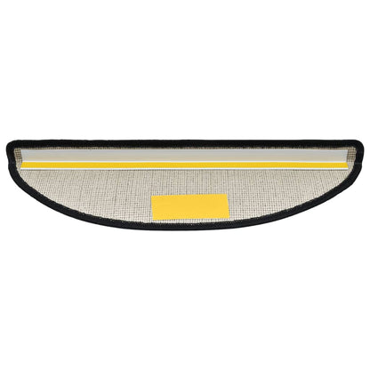 Tappetini per scale 15 pz 56x17x3 cm Antracite Semicircolari