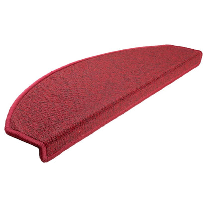 Tappetini per scale 15 pz 65x24x4 cm Bordeaux Semicircolari Grandi - homemem39