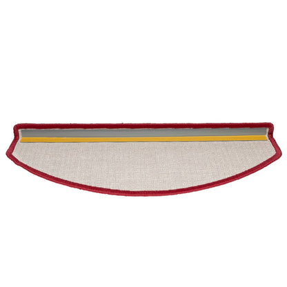 Tappetini per scale 15 pz 65x24x4 cm Bordeaux Semicircolari Grandi - homemem39