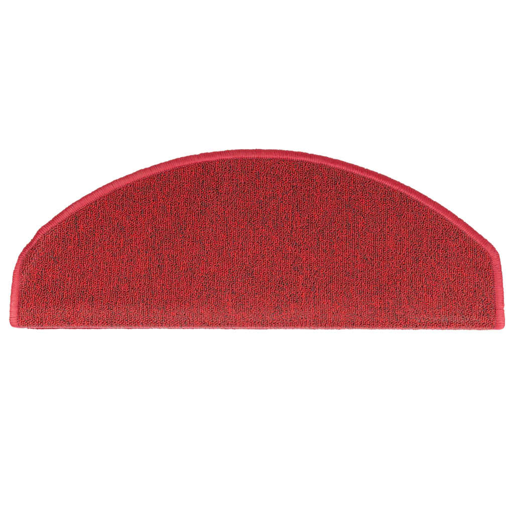 Tappetini per scale 15 pz 65x24x4 cm Bordeaux Semicircolari Grandi - homemem39
