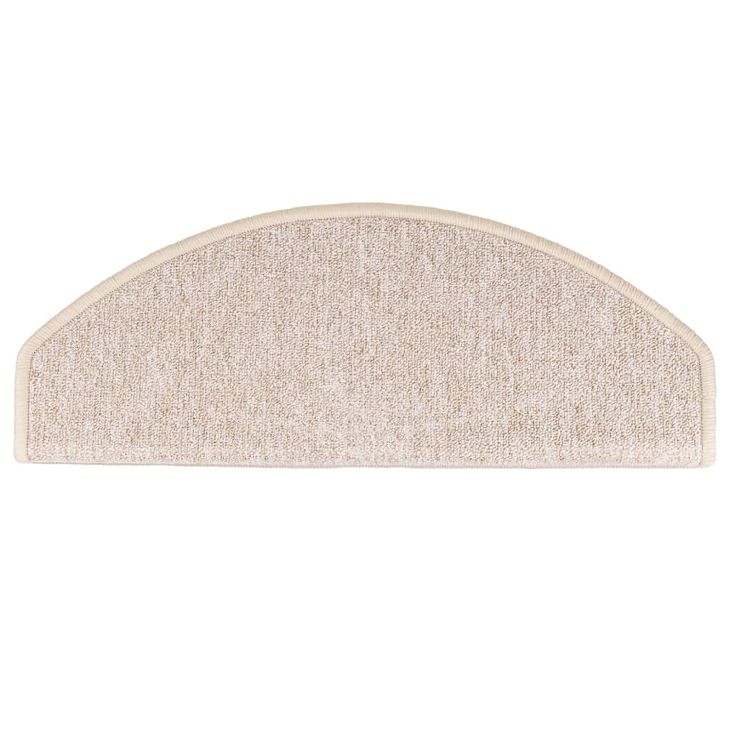 Tappetini per scale 15 pz 65x24x4 cm tortora semicircolari grandi