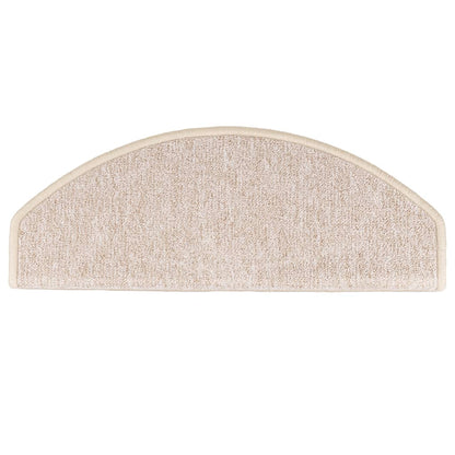 Tappetini per scale 15 pz 65x24x4 cm tortora semicircolari grandi