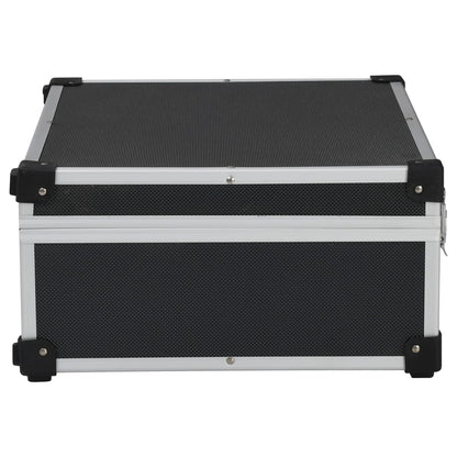 Valigetta per Attrezzi 46x33x16 cm Nera in Alluminio | homemem39