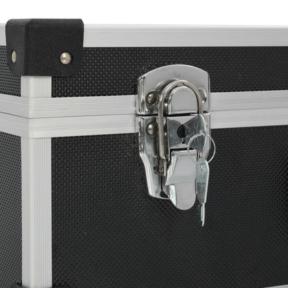 Valigetta per Attrezzi 46x33x16 cm Nera in Alluminio | homemem39