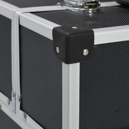 Valigetta per Attrezzi 38x22,5x34 cm Nera in Alluminio | homemem39
