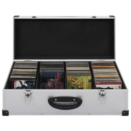 Custodia CD per 80 CD in Alluminio ABS Argento - homemem39
