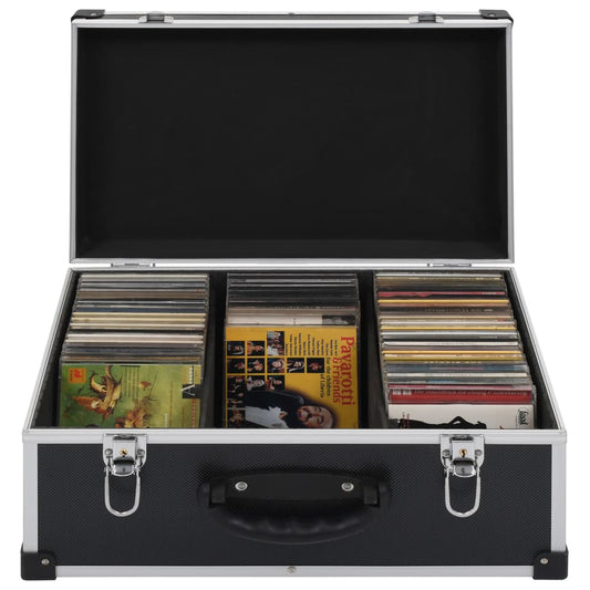 Custodia CD per 60 CD in Alluminio ABS Nero - homemem39
