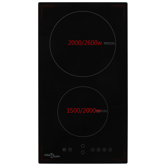 Piano Cottura a Induzione 2 Zone e Controlli Touch Vetro 3500 W - homemem39