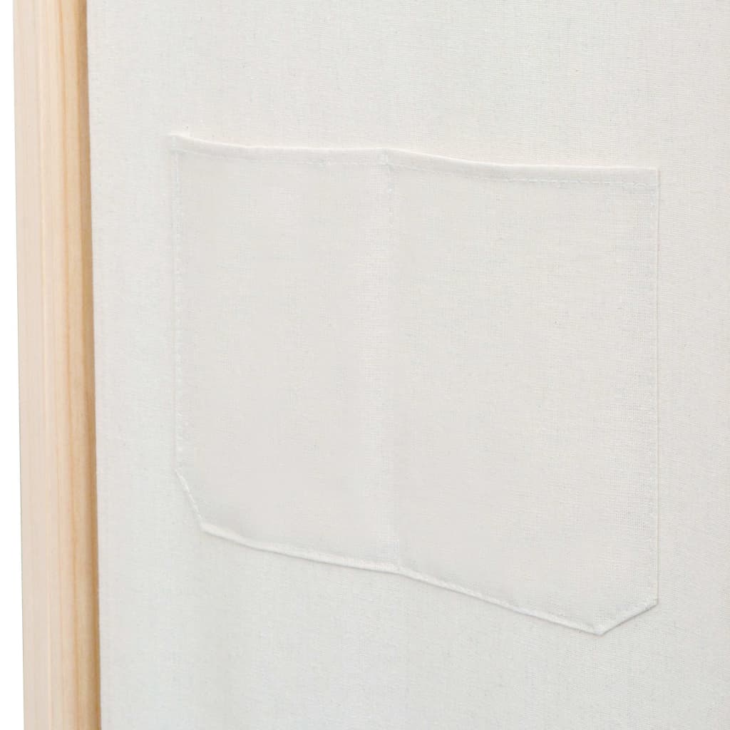 Divisorio a 4 Pannelli Crema 160x170x4 cm in Tessuto | homemem39