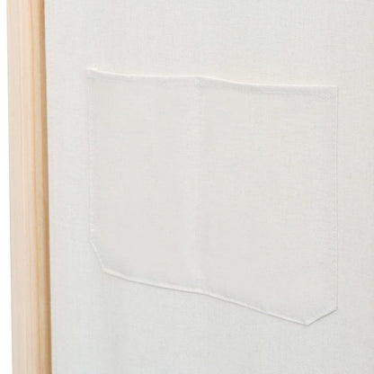 Divisorio a 4 Pannelli Crema 160x170x4 cm in Tessuto | homemem39