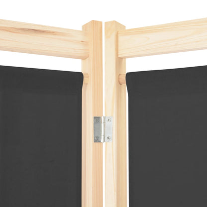 Divisorio a 4 Pannelli Grigio 160x170x4 cm in Tessuto | homemem39