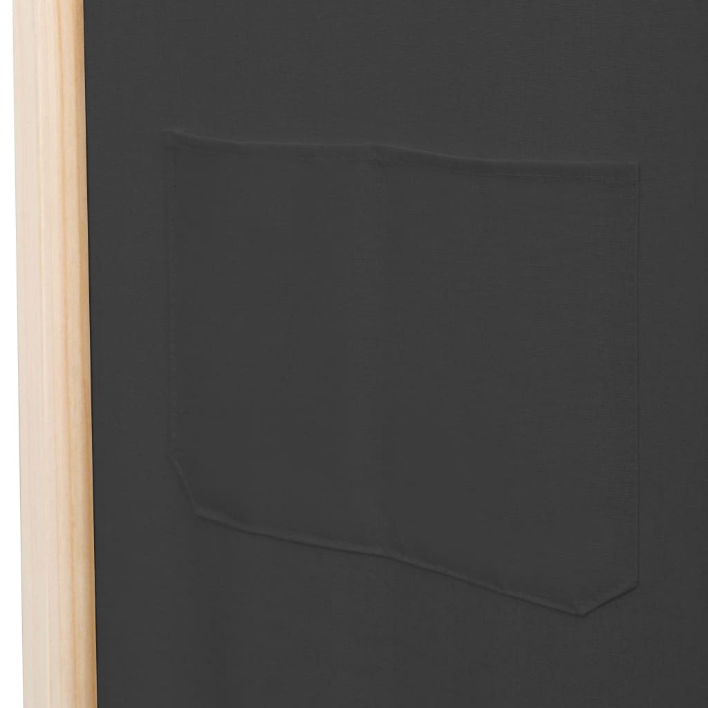 Divisorio a 4 Pannelli Grigio 160x170x4 cm in Tessuto | homemem39