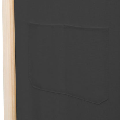 Divisorio a 5 Pannelli Grigio 200x170x4 cm in Tessuto | homemem39