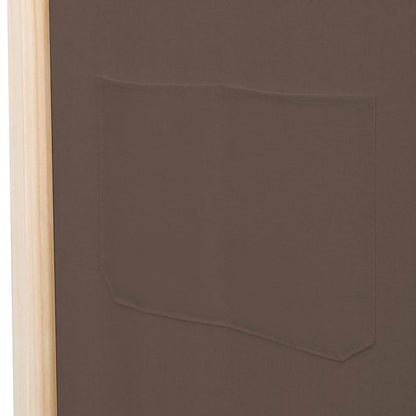Divisorio a 3 Pannelli Marrone 120x170x4 cm in Tessuto