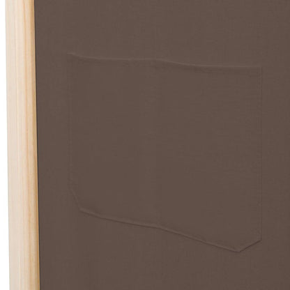Divisorio a 5 Pannelli Marrone 200x170x4 cm in Tessuto | homemem39
