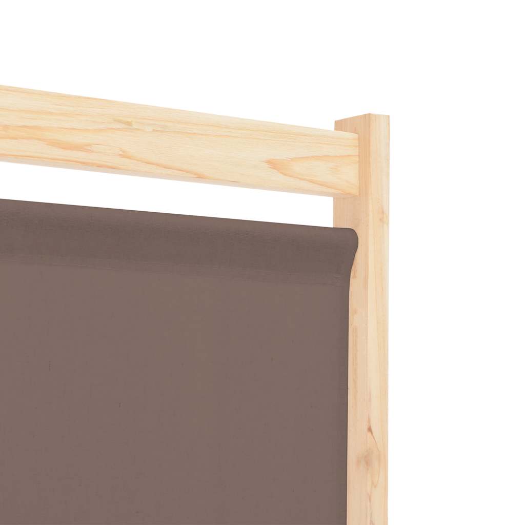 Divisorio a 6 Pannelli Marrone 240x170x4 cm in Tessuto | homemem39