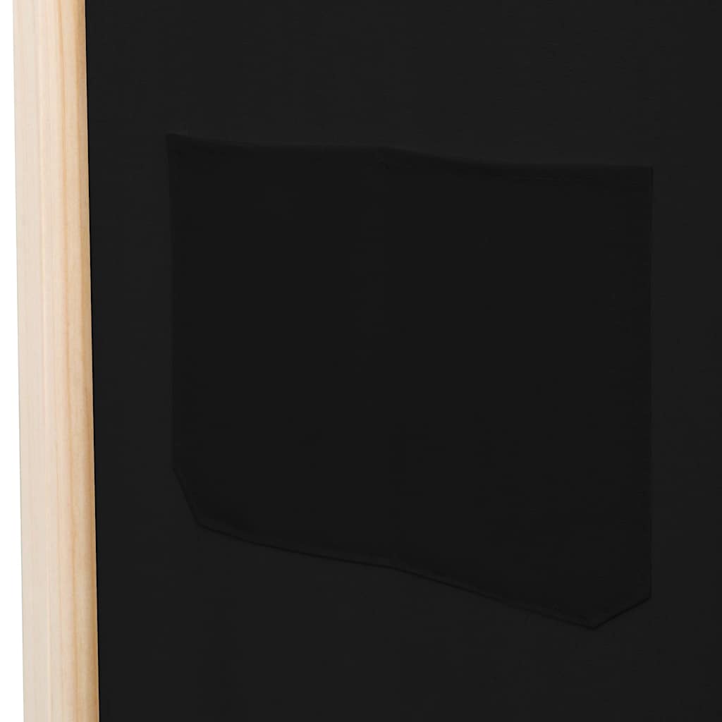 Divisorio a 4 Pannelli Nero 160x170x4 cm in Tessuto | homemem39