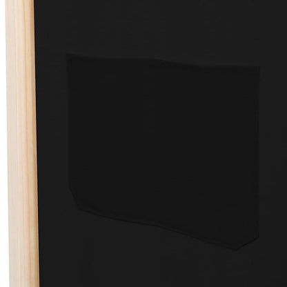 Divisorio a 4 Pannelli Nero 160x170x4 cm in Tessuto | homemem39