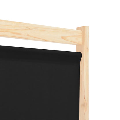 Divisorio a 6 Pannelli Nero 240x170x4 cm in Tessuto | homemem39