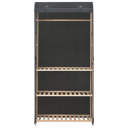 Armadio a 3 Ripiani Grigio 79x40x170 cm in Tessuto - homemem39