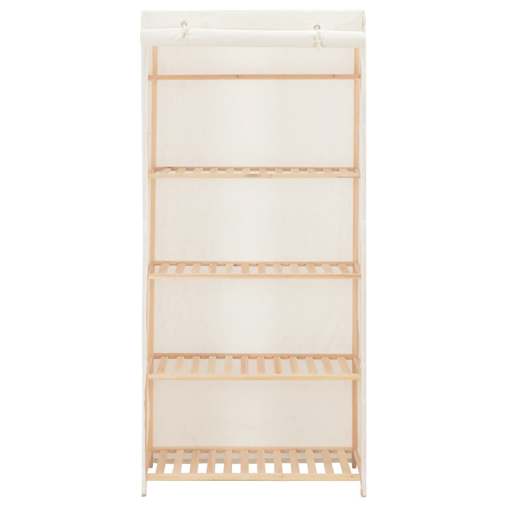 Armadio Bianco 79x40x170 cm in Tessuto - homemem39