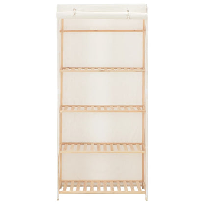 Armadio Bianco 79x40x170 cm in Tessuto - homemem39