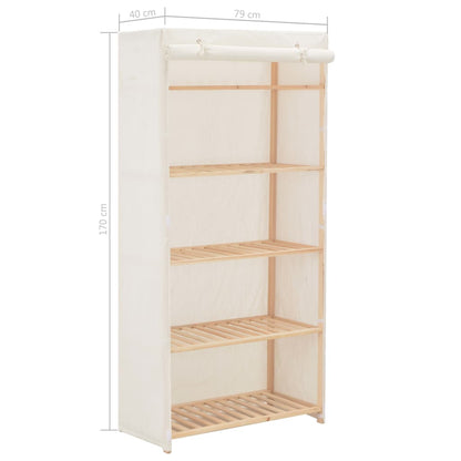 Armadio Bianco 79x40x170 cm in Tessuto - homemem39