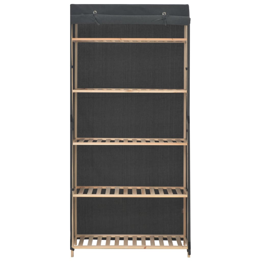 Armadio Grigio 79x40x170 cm in Tessuto - homemem39